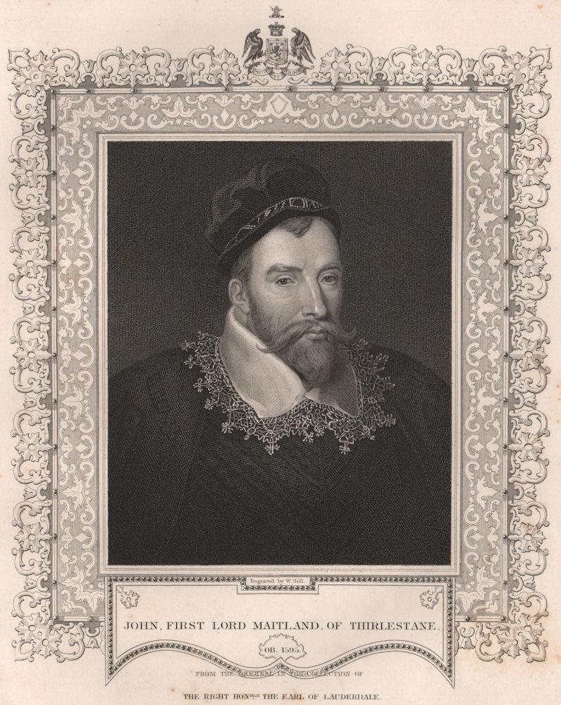 BRITISH HISTORY. John, first Lord Maitland, of Thirlestane. TALLIS 1853 print